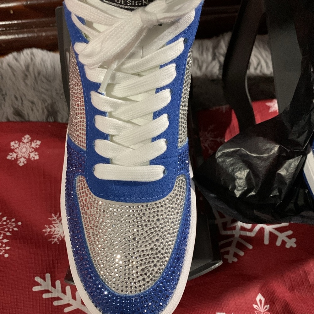 COPY - Rhinestone high top tennis shoes